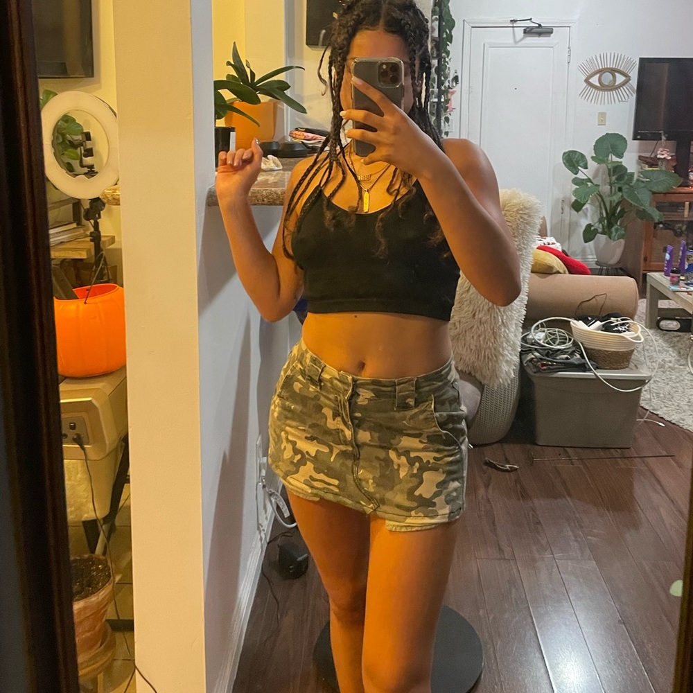 Army upcycle skirt